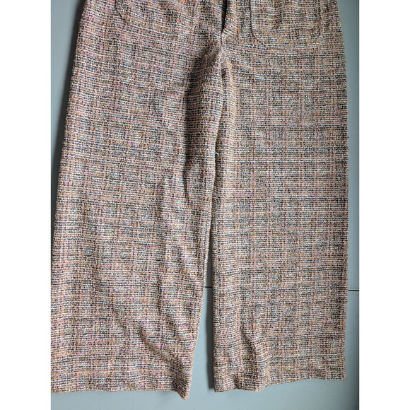 NWT Maeve The Colette Cropped Wide-Leg Pants Tweed Edition Sz 30P Pink #8E506 - Picture 6 of 12